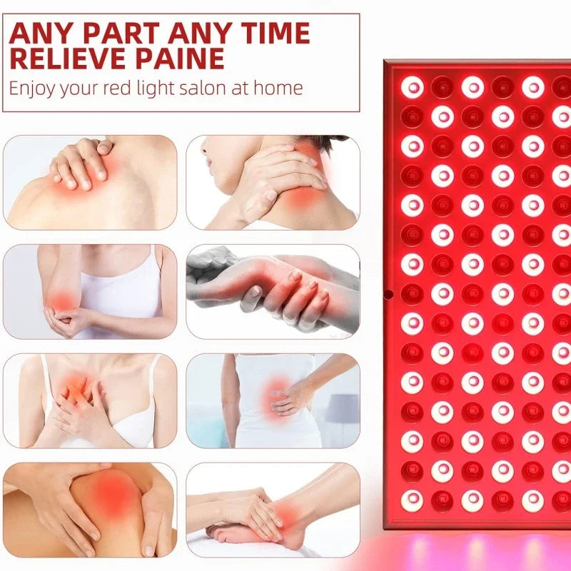 Red Light Therapy Panel for Face & Body – 225 LEDs, 660nm & 850nm